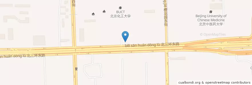 Mapa de ubicacion de 马兰拉面(非清真) en China, Beijing, Hebei, 朝阳区 / Chaoyang.