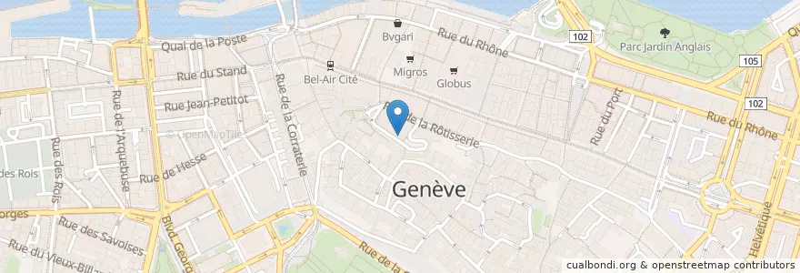 Mapa de ubicacion de Kisaku Sushi en سويسرا, جنيف, جنيف, Genève.