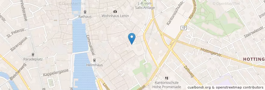 Mapa de ubicacion de Löwenbrunnen en Suisse, Zurich, District De Zurich, Zurich.