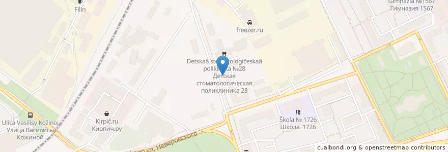 Mapa de ubicacion de Городской стоматологический центр en Russie, District Fédéral Central, Moscou, Западный Административный Округ.