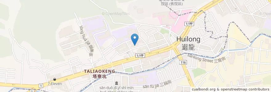 Mapa de ubicacion de 漢堡大師 en Taiwan, Taoyuan, Guishan.