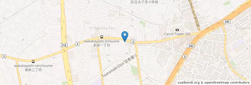 Mapa de ubicacion de 日本ナザレン教団 三軒茶屋教会 en Japan, 東京都, 世田谷区.