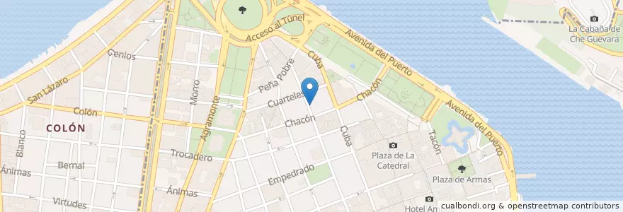 Mapa de ubicacion de COLOR CAFÉ en Cuba, La Habana, La Habana Vieja.
