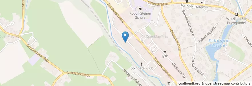 Mapa de ubicacion de Shuttlezone en سويسرا, زيورخ, Bezirk Hinwil, Wetzikon (Zh).
