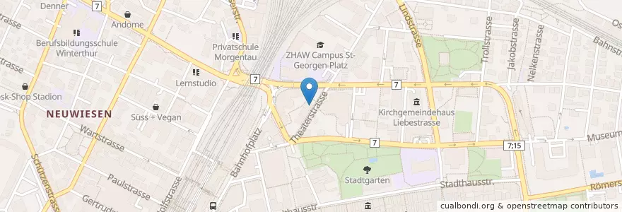 Mapa de ubicacion de Al Mouchtar en 스위스, 취리히, Bezirk Winterthur, Winterthur.