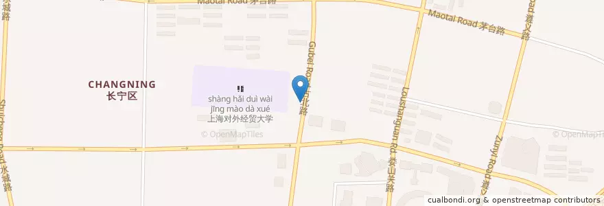 Mapa de ubicacion de 私房牛肉面 en China, Shanghai, Changning.