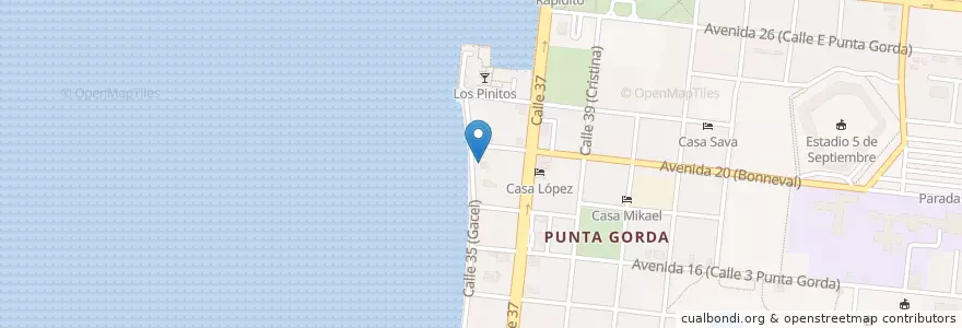 Mapa de ubicacion de Finca del Mar en Cuba, Cienfuegos, Cienfuegos, Ciudad De Cienfuegos.