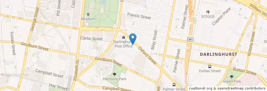 Mapa de ubicacion de Gloria Jeans en Austrália, Nova Gales Do Sul, Council Of The City Of Sydney, Sydney.