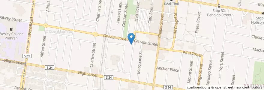 Mapa de ubicacion de St Edmonds en Австралия, Виктория, City Of Stonnington.