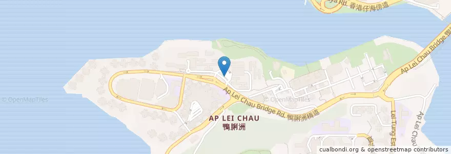 Mapa de ubicacion de 鴨脷洲邨巴士總站外 Ap Lei Chau Estate outside Bus Terminus en Chine, Guangdong, Hong Kong, Île De Hong Kong, Nouveaux Territoires, 南區 Southern District.