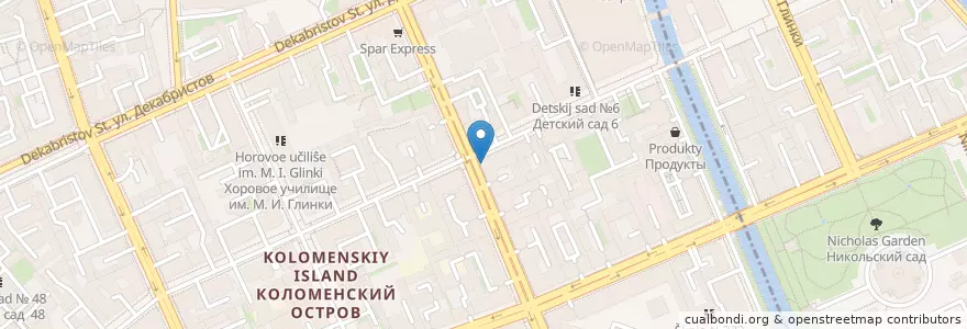 Mapa de ubicacion de Чайхана Кошер en Russland, Föderationskreis Nordwest, Oblast Leningrad, Sankt Petersburg, Адмиралтейский Район.
