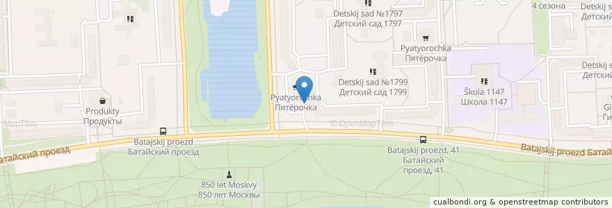 Mapa de ubicacion de Кальян бар en Rússia, Distrito Federal Central, Москва, Южный Административный Округ.