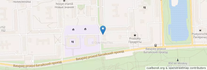 Mapa de ubicacion de Первый ветеринарный центр en Rusland, Centraal Federaal District, Moskou, Юго-Восточный Административный Округ, Южный Административный Округ.