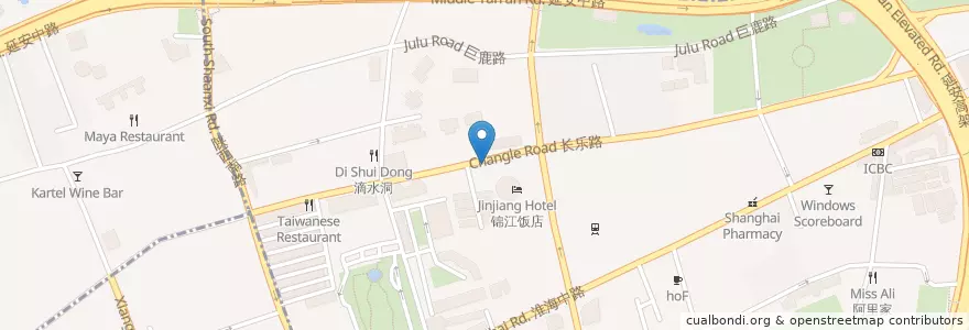 Mapa de ubicacion de No. 1691 en China, Shanghai, Huangpu.