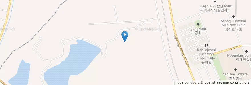Mapa de ubicacion de DGB대구은행 중산지구점 en 대한민국, 경상북도, 경산시, 서부2동.