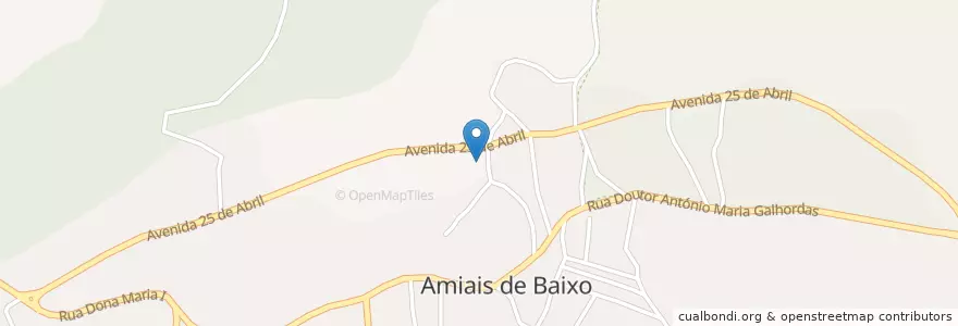Mapa de ubicacion de Amiais de Baixo en پرتغال, Santarém, Alentejo, Lezíria Do Tejo, Santarém, Amiais De Baixo.