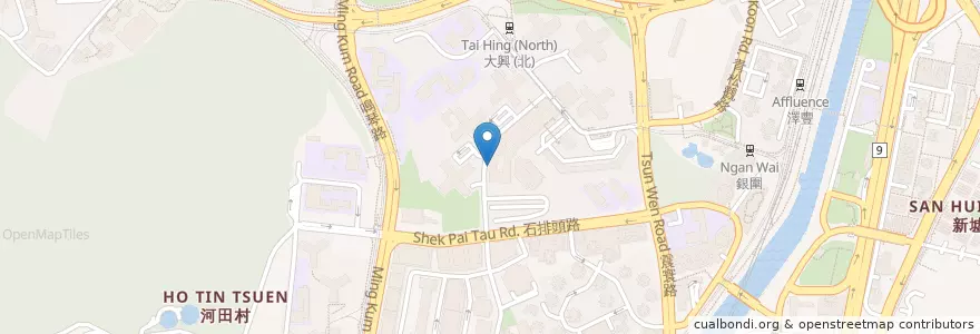 Mapa de ubicacion de Tai Hing Public Library en China, Hong Kong, Provincia De Cantón, Nuevos Territorios, 屯門區 Tuen Mun District.