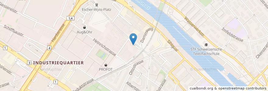 Mapa de ubicacion de Banh Mi en Schweiz/Suisse/Svizzera/Svizra, Zürich, Bezirk Zürich, Zürich.