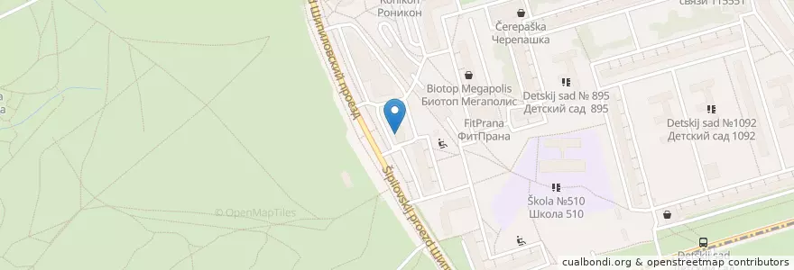 Mapa de ubicacion de Пена en روسیه, Центральный Федеральный Округ, Москва, Южный Административный Округ.