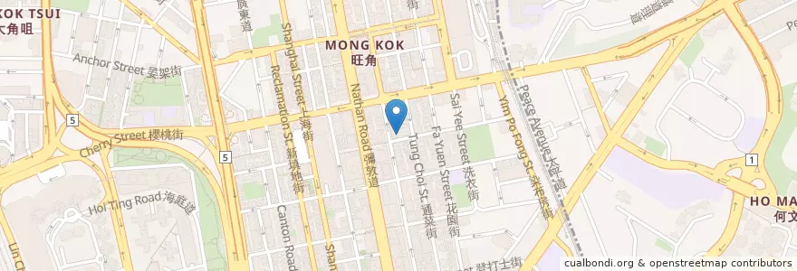 Mapa de ubicacion de 龍城大藥房 Lung Seng Dispensary en China, Cantão, Hong Kong, Kowloon, Novos Territórios, 油尖旺區 Yau Tsim Mong District.