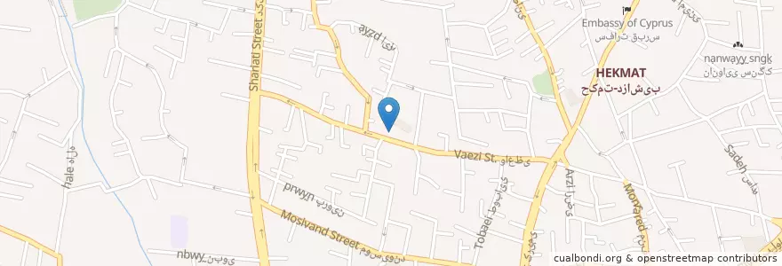 Mapa de ubicacion de پژوهش سرای دانش آموزی آسمان en Iran, Tehran Province, Shemiranat County, Tehran, بخش رودبار قصران.