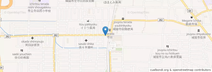 Mapa de ubicacion de 佐々木整形外科 en Japão, 京都府, 城陽市.