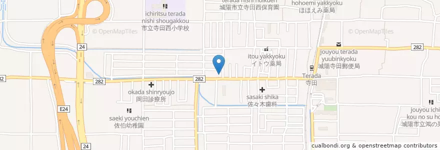 Mapa de ubicacion de 坂本歯科 en اليابان, 京都府, 城陽市.