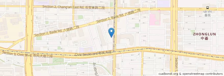 Mapa de ubicacion de VWI BY CHADWANG en تايوان, تايبيه الجديدة, تايبيه, 松山區.