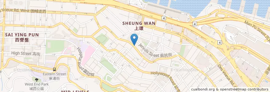 Mapa de ubicacion de 新園興記燒臘飯店 en Китай, Гуандун, Гонконг, Гонконг, Новые Территории, 中西區 Central And Western District.