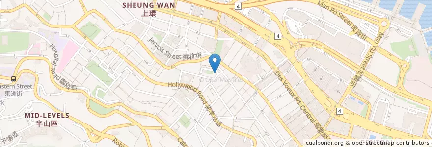 Mapa de ubicacion de Celebrity Cuisine en 中国, 広東省, 香港, 香港島, 新界, 中西區 Central And Western District.