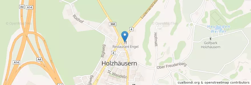 Mapa de ubicacion de Restaurant Engel en Suiza, Zug, Risch-Rotkreuz.