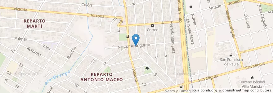 Mapa de ubicacion de Casa del Abuelo Casino Deportivo en Kuba, Havanna, Cerro.