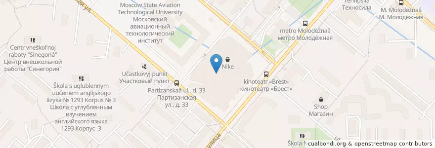 Mapa de ubicacion de Тануки en Rusya Federasyonu, Центральный Федеральный Округ, Москва, Западный Административный Округ, Район Кунцево.