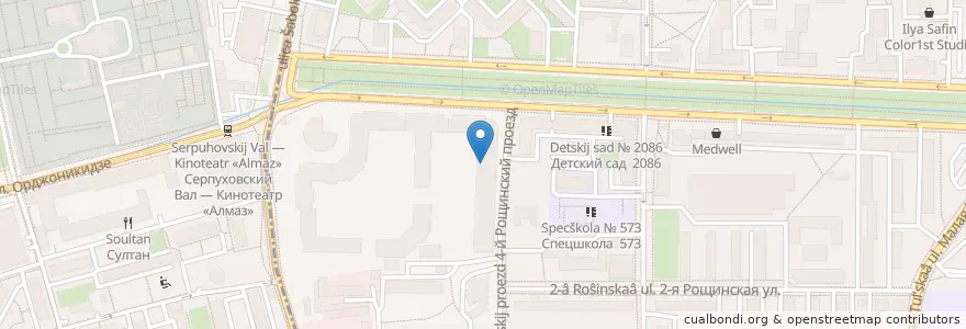 Mapa de ubicacion de Бургер&Фрайс en Rusia, Distrito Federal Central, Москва, Южный Административный Округ, Даниловский Район.