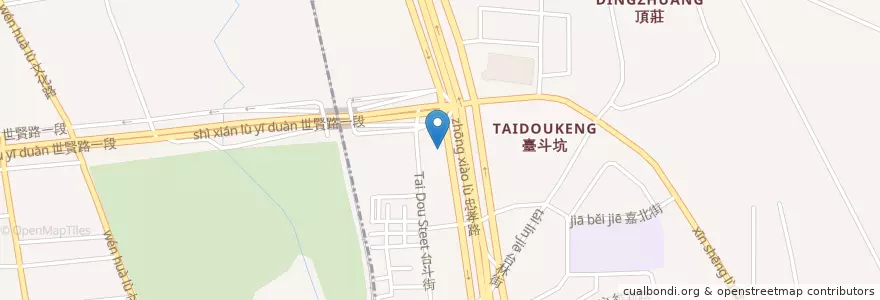 Mapa de ubicacion de 肯德基 en Taiwan, 臺灣省, 嘉義市, 嘉義縣, 東區.