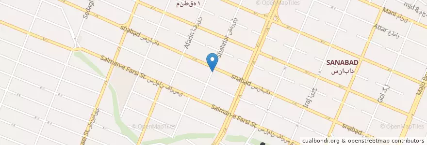 Mapa de ubicacion de Parvin Etesami High-school en Iran, Razavi Khorasan, Mashhad County, Mashhad, بخش مرکزی شهرستان مشهد.