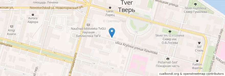 Mapa de ubicacion de ГУ СКОШ № 1 en Russie, District Fédéral Central, Oblast De Tver, Городской Округ Тверь, Калининский Район.