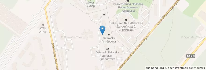 Mapa de ubicacion de Beerloga en Russia, Distretto Federale Centrale, Москва, Троицкий Административный Округ, Городской Округ Троицк.