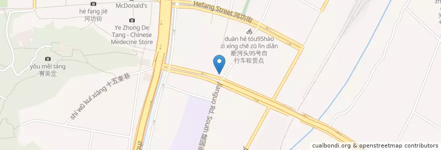 Mapa de ubicacion de 胡雪岩故居 en Çin, Zhejiang, Hangzhou, 上城区.