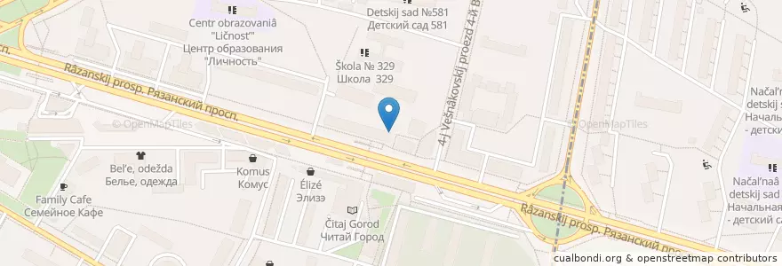 Mapa de ubicacion de Заравшан en 俄罗斯/俄羅斯, Центральный Федеральный Округ, Москва, Юго-Восточный Административный Округ, Рязанский Район.