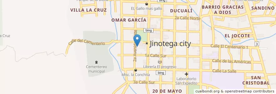 Mapa de ubicacion de Alcaldía Municipal de Jinotega en Nicaragua, Jinotega, Jinotega (Municipio).