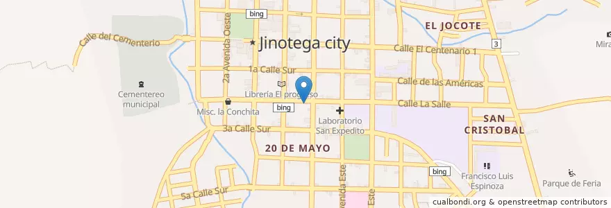 Mapa de ubicacion de Radio Dinámica 103.7 FM / 104.9 FM en Nicaragua, Jinotega, Jinotega (Municipio).