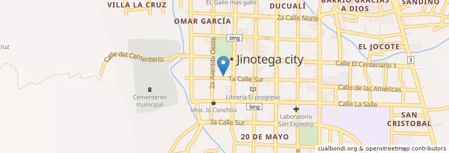 Mapa de ubicacion de Radio Estereo Libre 95.3 FM en Nicaragua, Jinotega, Jinotega (Municipio).
