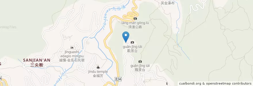 Mapa de ubicacion de 景明亭 en 臺灣, 新北市, 瑞芳區.