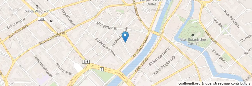 Mapa de ubicacion de LAMIR International GmbH en Suíça, Zurique, Bezirk Zürich, Zürich.