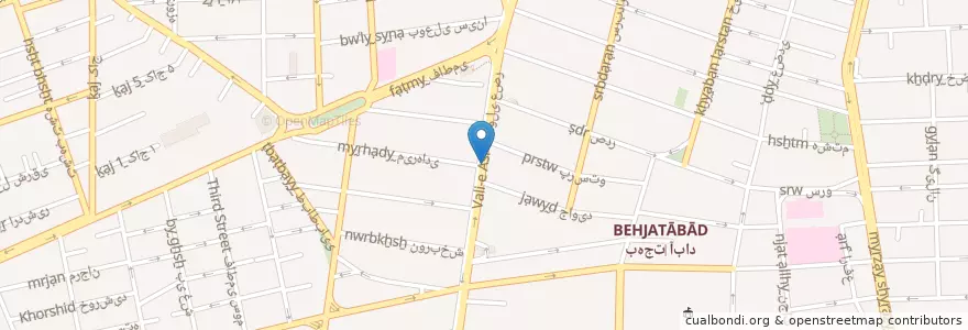 Mapa de ubicacion de دکتر محمدجواد محسنی en Иран, Тегеран, شهرستان تهران, Тегеран, بخش مرکزی شهرستان تهران.