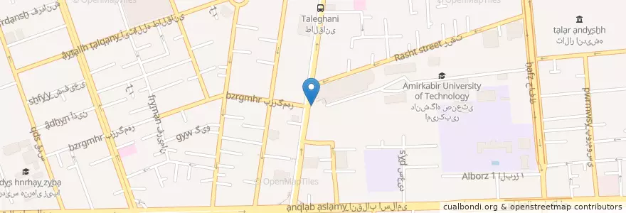 Mapa de ubicacion de بانک مهر اقتصاد en Iran, Téhéran, شهرستان تهران, Téhéran, بخش مرکزی شهرستان تهران.