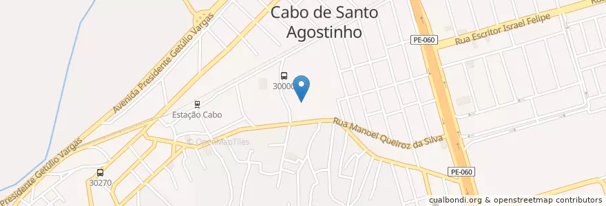 Mapa de ubicacion de Pefeitura Municipal do Cabo de Santo Agostinho en ブラジル, 北東部地域, ペルナンブーコ, Região Geográgica Imediata Do Recife, Região Geográfica Intermediária Do Recife, Região Metropolitana Do Recife, Cabo De Santo Agostinho.