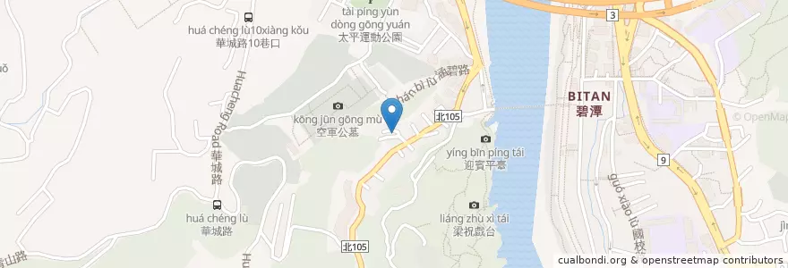 Mapa de ubicacion de 碧雲宮 en Taiwan, 新北市, 新店區.