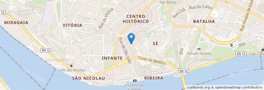 Mapa de ubicacion de Lavadouro da Sé en Portugal, Norte, Porto, Área Metropolitana Do Porto, Porto, Vila Nova De Gaia, Cedofeita, Santo Ildefonso, Sé, Miragaia, São Nicolau E Vitória.